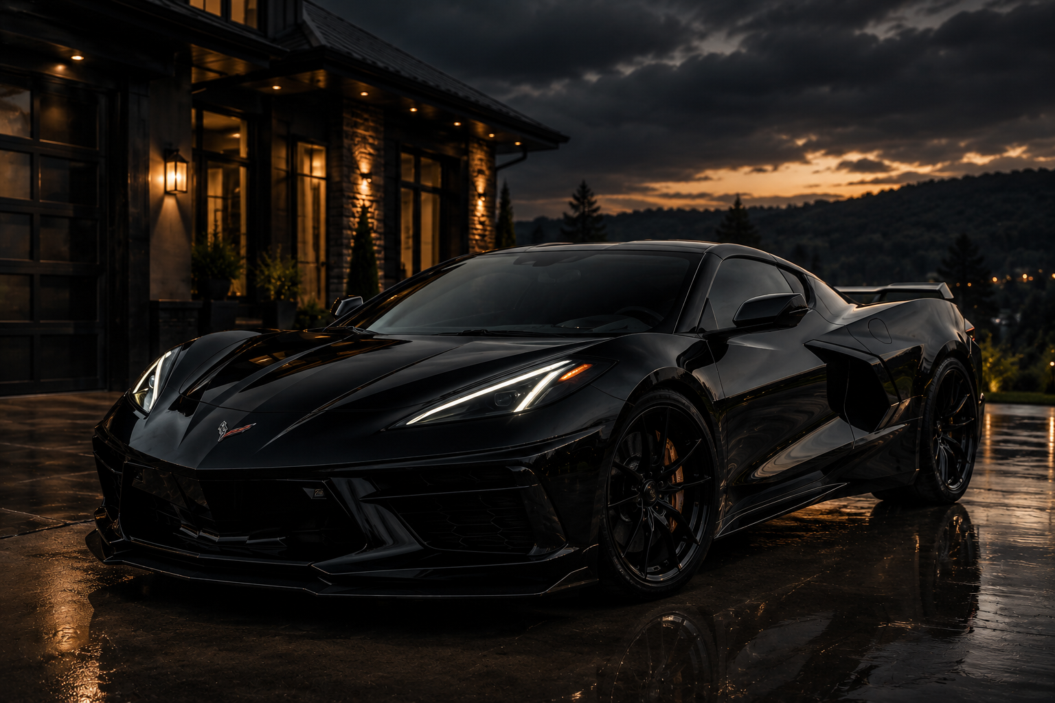 Black performance vehicle representing comprehensive auto insurance coverage